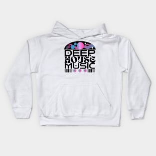 DEEP HOUSE  - Orbs And Stars (black/blue/pink) Kids Hoodie